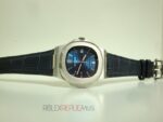 Patek Philippe replica nautilus acciaio blue dial strip leather orologio replica copia 4us - immagine 3
