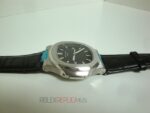 Patek Philippe replica nautilus acciaio black dial strip leather orologio replica copia 4us - immagine 11