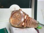 Rolex replica daydate ll oro giallo diamond dial orologio replica copia imitazione 4us808 - immagine 6