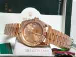 Rolex replica daydate ll oro giallo diamond dial orologio replica copia imitazione 4us808 - immagine 9
