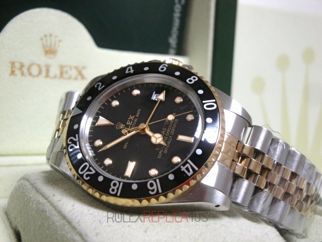 virtuemart_product_46rolex-replica-copia-imitazione-orologi-di-lusso Rolex replica GMT master ll vintage acciaio oro black dial orologio copia 4us810 - immagine 1