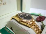 Rolex replica daydate ll oro giallo individual black dial orologio replica copia imitazione 4us - immagine 6