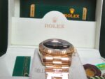 Rolex replica daydate ll oro giallo individual black dial orologio replica copia imitazione 4us - immagine 7