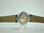 Patek Philippe replica nautilus acciaio black dial strip leather orologio replica copia 4us - immagine 8