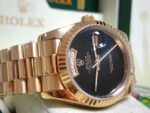 Rolex replica daydate ll oro giallo individual black dial orologio replica copia imitazione 4us - immagine 10