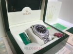 Rolex replica daydate ll white gold black dial  diamond bezel orologio replica copia imitazione 4us810 - immagine 5
