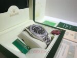 Rolex replica daydate ll white gold black dial  diamond bezel orologio replica copia imitazione 4us810 - immagine 6