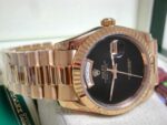 Rolex replica daydate ll oro giallo individual black dial orologio replica copia imitazione 4us - immagine 11