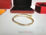 Cartier replica gioiello bracciale juste un clou oro giallo pavè diamond imitazione replica - immagine 8