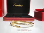 Cartier replica gioiello bracciale juste un clou oro giallo pavè diamond imitazione replica