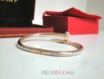 Cartier replica gioiello bracciale juste un clou rose gold pavè diamond imitazione replica - immagine 6