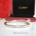Cartier replica gioiello bracciale juste un clou rose gold pavè diamond imitazione replica