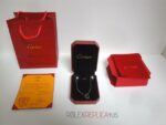 Cartier replica gioiello collier completo di orecchini white gold imitazione replica - immagine 3