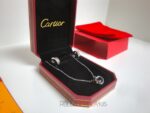 Cartier replica gioiello collier completo di orecchini white gold imitazione replica - immagine 4