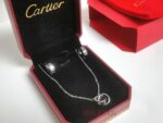 Cartier replica gioiello collier completo di orecchini white gold imitazione replica - immagine 9
