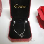 Cartier replica gioiello collier completo di orecchini white gold imitazione replica