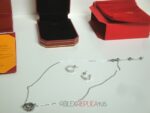 Cartier replica gioiello collier completo di orecchini white gold imitazione replica - immagine 5
