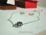 Cartier replica gioiello collier completo di orecchini white gold imitazione replica - immagine 6