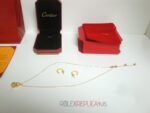 Cartier replica gioiello collier completo di orecchini yellow gold imitazione replica - immagine 5