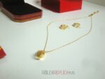 Cartier replica gioiello collier completo di orecchini yellow gold imitazione replica - immagine 6