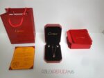 Cartier replica gioiello collier completo di orecchini rose gold imitazione replica - immagine 5