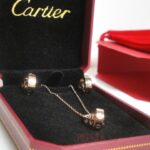 Cartier replica gioiello collier completo di orecchini rose gold imitazione replica