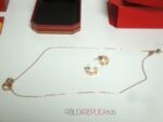 Cartier replica gioiello collier completo di orecchini rose gold imitazione replica - immagine 6