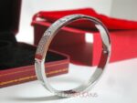Cartier replica gioiello bracciale love white gold pavè diamond imitazione replica