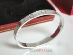 Cartier replica gioiello bracciale love white gold pavè diamond imitazione replica - immagine 3