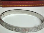 Cartier replica gioiello bracciale love white gold pavè diamond imitazione replica - immagine 5