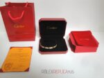 Cartier replica gioiello bracciale love yellow gold pavè diamond imitazione replica - immagine 12
