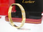 Cartier replica gioiello bracciale love yellow gold pavè diamond imitazione replica