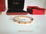 Cartier replica gioiello bracciale love rose gold 10 diamandi imitazione replica - immagine 6