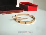 Cartier replica gioiello bracciale love rose gold 10 diamandi imitazione replica - immagine 7
