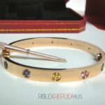 Cartier replica gioiello bracciale love rose gold 10 diamandi imitazione replica