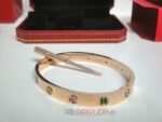 Cartier replica gioiello bracciale love rose gold 10 diamandi imitazione replica - immagine 3