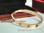 Cartier replica gioiello bracciale love rose gold 10 diamandi imitazione replica - immagine 12