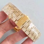Patek Philippe replica nautilus 7021/1G - diamond pavè special edition yellow gold - immagine 4