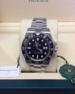 Rolex replica GMT Master II 116710LN Black Ceramic supercopy 3186 clone movement - immagine 6
