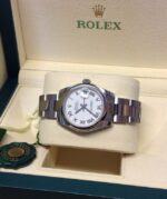 Rolex replica datejust 31mm 178240 mid size white roman dial - immagine 6