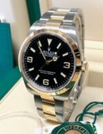 Rolex replica Explorer I 36mm 124273 Black Dial acciaio oro - immagine 3