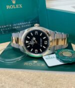 Rolex replica Explorer I 36mm 124273 Black Dial acciaio oro - immagine 4