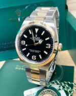 Rolex replica Explorer I 36mm 124273 Black Dial acciaio oro - immagine 6