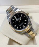 Rolex replica Explorer I 36mm 124273 Black Dial acciaio oro - immagine 8